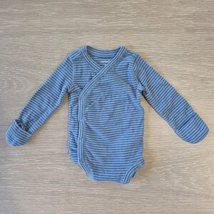Newborn Baby Carter's Blue and Black Stripe Bodysuit